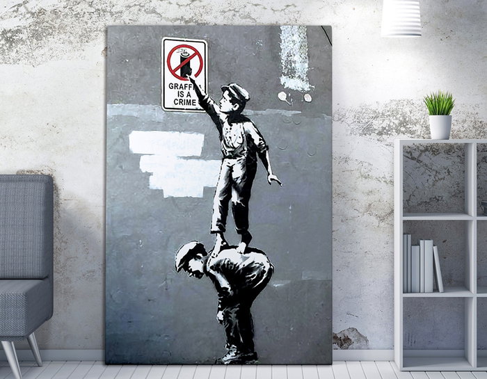 Wallity Lienzo Decorativo Banksy WY31 (70 x 100 cm)
